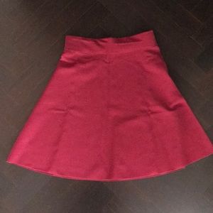 High waist A-line short skirt